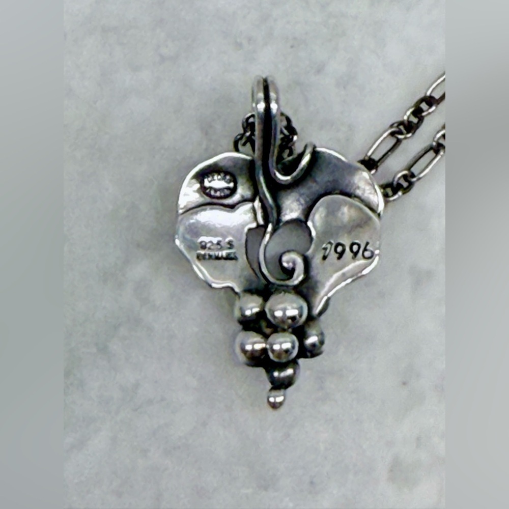 GEORG JENSEN Vintage Rare Collectors 1996 Heritage 925 SS Grape Necklace - Picture 3 of 16